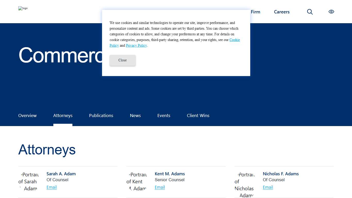 Attorneys Commercial Litigation Wilson Elser